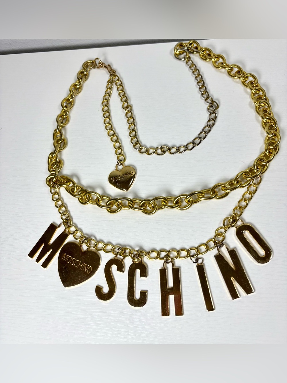 MOSCHINO Hearts Chain Belt, Adjustable size